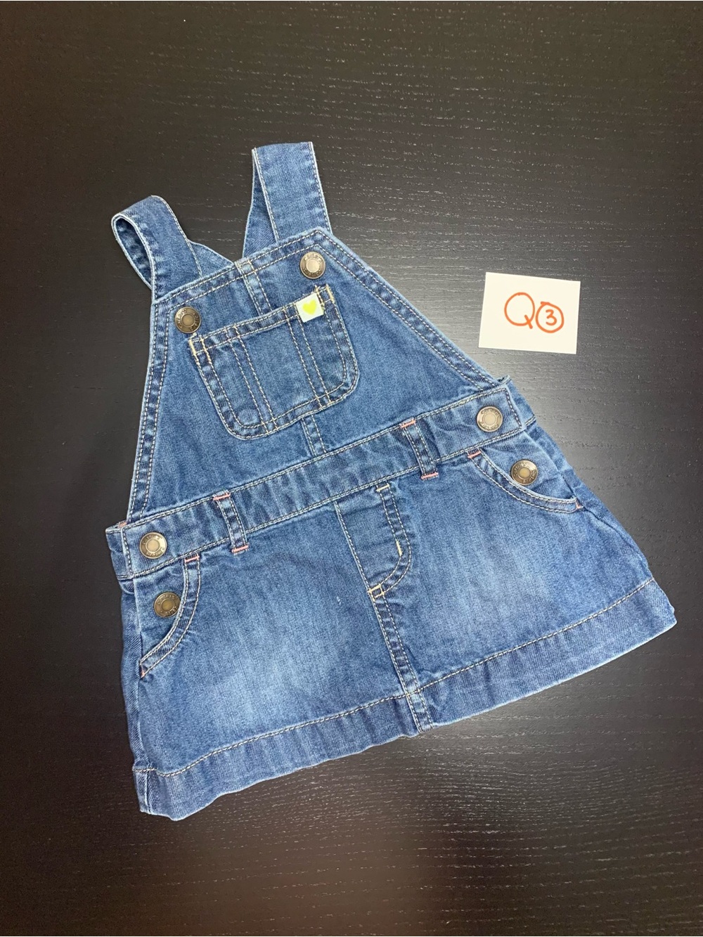 ⭐️2/$13.00⭐️ Carter's 6m Blue Denim Skirt Overalls